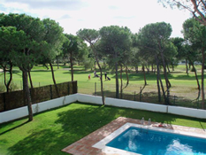 Pool and view to golf course